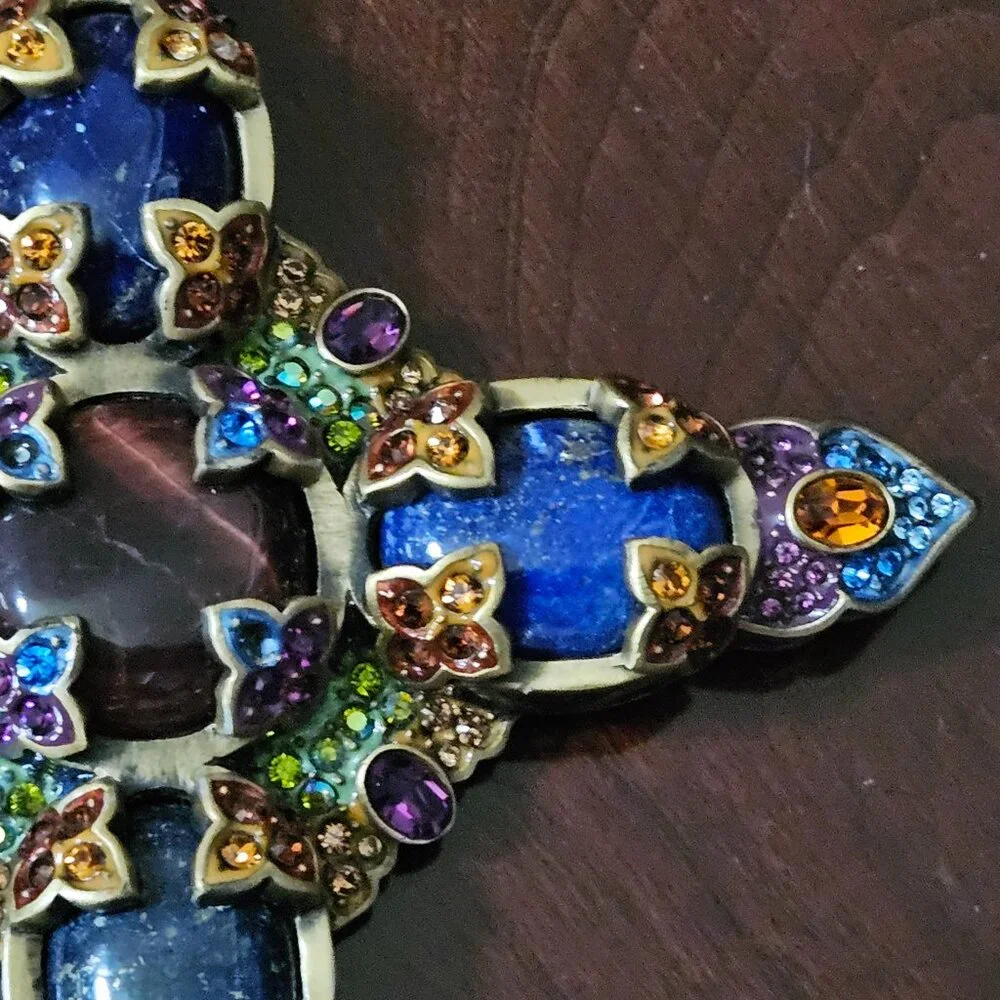 UNICORN RARE JAY STRONGWATER BLUE LAPIS CROSS NATIVITY CRYSTAL FIGURINE OBJET